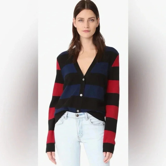 Equipment Black and Red Striped Sweater - Picture 2 of 12